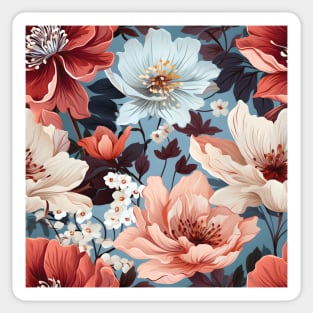 Petals in Harmony: A Floral Seamless Delight Sticker